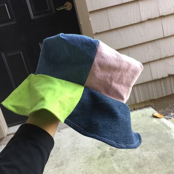 Handmade Dog Printed Upcycled Bucket Hat.-CA2 - Picture 13 of 15